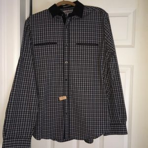 Men’s Express long sleeve fitted shirt. Sz L